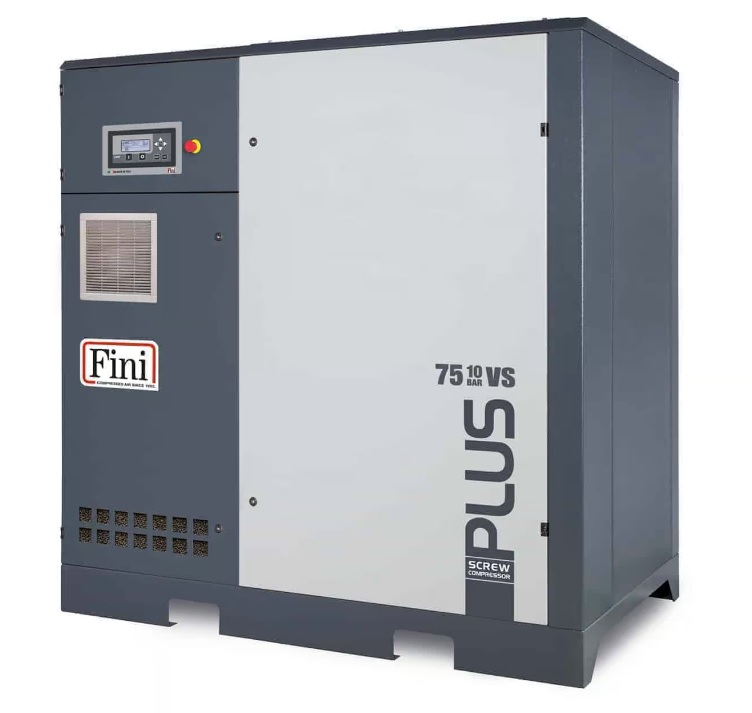 Fini Plus 75 VSD (1) Винтовой компрессор FINI PLUS 56-10 VS с малым винтовым приводом и частотным преобразователем. — изображение 1
