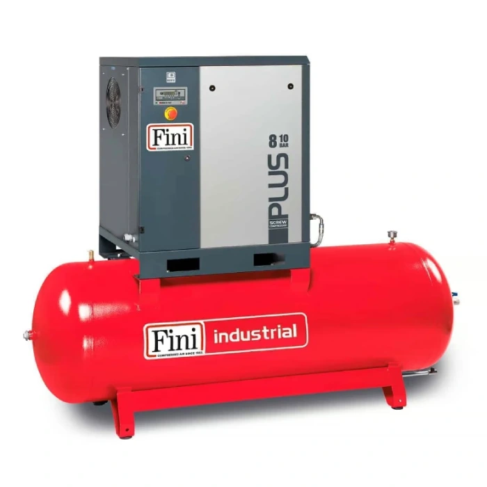 Skrūves kompresors FINI PLUS 8-10-500 _ 7,5 kW uz resivera Винтовой компрессор FINI PLUS 8-10-500 | 7,5 kW на ресивере — изображение 1